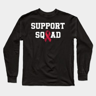 Support Squad Throat Oral Head & Neck Cancer Awareness Long Sleeve T-Shirt